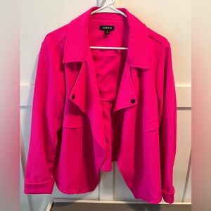 Torrid hot pink moto jacket